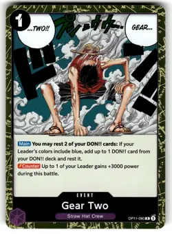 One Piece A Fist of Divine Speed Card OP11-080 Gear Two - Image 1