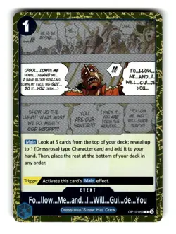 One Piece Card Fo...llow...Me...and...I...Will...G Foil OP10-059 R - Image 1