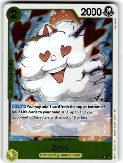 One Piece A Fist of Divine Speed Card OP11-106 Zeus - Image 1