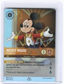 2023 Disney Lorcana—Mickey Mouse - Friendly Face #18 Disney100 Promos—Promo Foil - Image 1