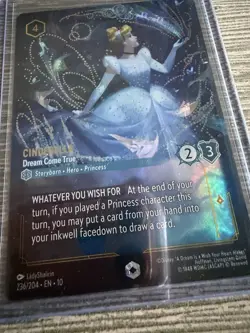 2025 DISNEY LORCANA EN 10-WHISPERS IN THE WELL ENCHANTED #236 CINDERELLA - Image 5