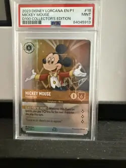 Disney Lorcana Mickey Friendly Face Alt Art D100 Collector's Edition PSA 9 - Image 4