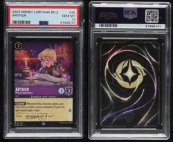 2023 Disney Lorcana - Rise of the Floodborn 2 Arthur Wizard's Apprentice PSA 10 - Image 3