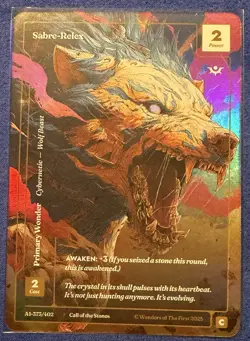 Wonders Of The First: Call Of The Stones “Sabre-Relex” Formless Foil A1-373/402 - Image 1