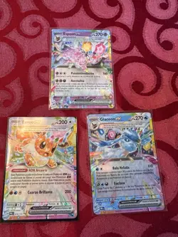 Espeon Eevee Glaceon EX Prizmatic Evolutions Holo Spanish Card 034/131 Lot OF 3 - Image 1