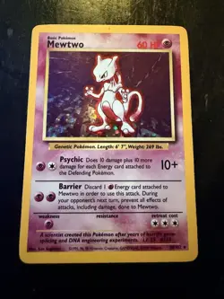 Mewtwo 10/102 Base Set Holo Rare Pokemon TCG 1999 Wizards Card English - Image 1