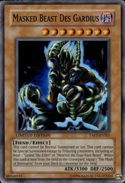 Masked Beast Des Gardius - Super Rare Limited Edition TAEV-ENSE1 - HP - YuGiOh - Image 1