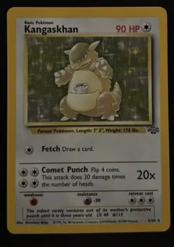 Pokemon Kangaskhan Jungle Set Holo Rare 5/64 Unlimited Vintage Card TCG - Image 1