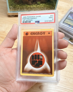 PSA 9 POKEMON 1999 FIGHTING ENERGY 1ST EDITION ENGLISH BASE SET #97 CARD - Image 1