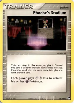 Phoebe's Stadium 79/108 Power Keepers Pokemon Card TCG - Image 1