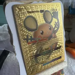 Dedenne GX 195/234 HP160 Gold Foil Fan Art Display Card - NM - Image 2