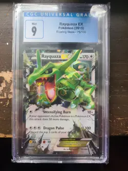 Rayquaza EX Ultra Rare Holo 75/108 Roaring Skies 2015 CGC 9 Pokemon TCG Card - Image 1