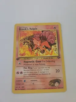 Pokemon Brock's Vulpix Basic Pokemon Card 37/132 - Image 1