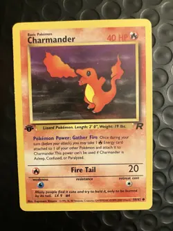 1st Edition Charmander 50/82 Team Rocket Rare Pokemon Card Near Mint/Light Play - Image 1