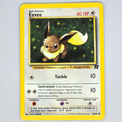 Eevee 55/82 Team Rocket Common Vintage Pokemon Card WOTC TCG English LP - Image 1