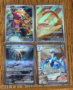 Pokemon- Paldea Evolved card lot of 4 Crocalor Orthworm Ting-Lu ex Quaquaval ex - Image 1