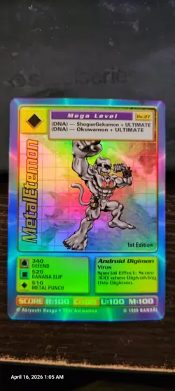 Digimon CCG MetalEtemon Bo-27 1st Edition Holo Card Game 1999 Bandai - Image 1