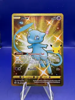 Mew 025/025 Celebrations 25th Anniversary Gold Card Pokemon TCG NM - Image 1