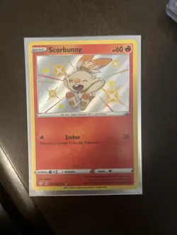 Pokemon TCG Scorbunny Holo Card SWSH Base Set 32/202 Shining Fates - Image 1