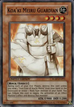 Koa'ki Meiru Guardian - Super Rare Limited Edition RGBT-ENPP3 - MP - YuGiOh - Image 1