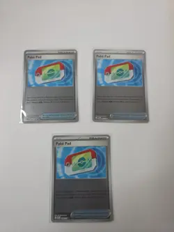 3X Pokemon Poke Pad Trainer-Item Card 198/217 English 2024 POR/ASC HOLO - Image 1