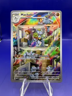 Pokemon TCG Machoke Scarlet Violet 151 Illustration Rare Card 177/165 NM - Image 1
