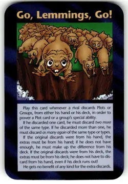 Go, Lemmings, Go! Card INWO Illuminati New World Order Assassins Game 48/122 LP - Image 1