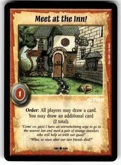 Warlord: Saga of the Storm CCG 1st Edition Card C #181 Meet At the Inn! - Image 1