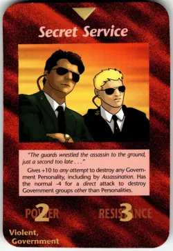 Secret Service Card Unlimited INWO Illuminati New World Order Game - Image 1