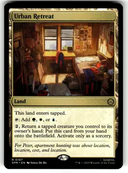 MTG Magic The Gathering Marvel's Spider-Man Card #187 Urban Retreat - Image 1