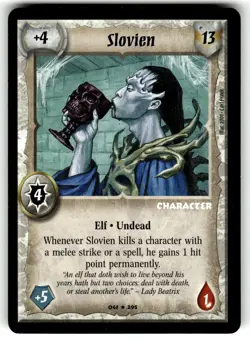 Warlord: Saga of the Storm CCG 1st Edition Card Rare #44 Slovien - Image 1