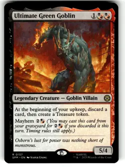 Magic The Gathering Marvel's Spider-Man Card #157 Ultimate Green Goblin - Image 1
