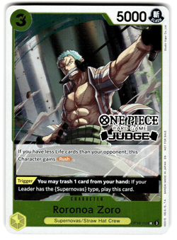 One Piece Royal Blood Release Event Card OP10-113 JUDGE Roronoa Zoro - Image 1