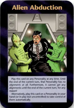 Alien Abduction Card INWO Illuminati New World Order Assassins Game 3/122 LP - Image 1