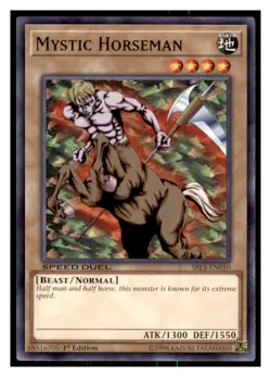 Yugioh Mystic Horseman #SBLS-EN010 Speed Duel: Arena of Lost Souls LP - Image 1