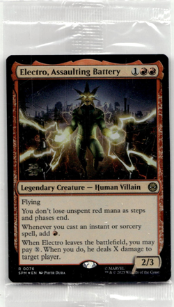 MTG Magic The Gathering Marvel's Spider-Man Card #76 Electro, Assaulting Battery - Image 1