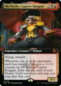 [MTG] Ob Nixilis, Captive Kingpin (Foil) (Extended Art) (0176) (MAT) NM - Image 1