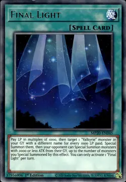 Final Light - Rare 1st Edition MP20-EN045 - LP - YuGiOh - Image 1