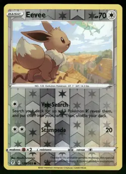 Eevee Reverse Holo 125/203 SWSH07: Evolving Skies Pokemon - Image 1