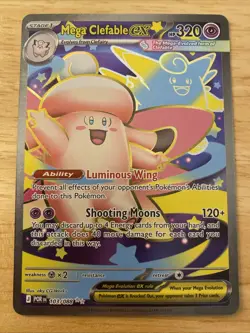 2026 Pokemon Mega Clefable EX Full Art Perfect Order 103/088 English - Image 1