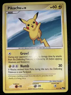 2009 Pokemon TCG Pikachu 15/17 Pop Series 9 Pokemon Promo - Image 1