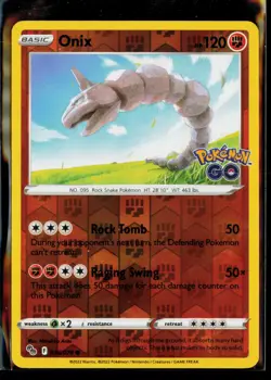 Onix 036/078 Common Pokemon GO Pokemon Reverse Holo NM/M - Image 1