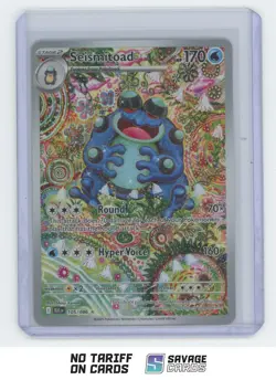 2025 Pokemon Scarlet & Violet Black Bolt Illustration Rare Seismitoad #105/086 - Image 1