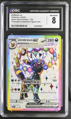 Umbreon ex 2025 Pokemon Black Star Promos CGC 8 #176 - Image 1