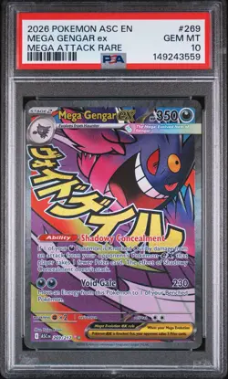 2026 POKEMON ASC EN-ASCENDED HEROES MEGA ATTACK RARE #269 MEGA GENGAR EX PSA 10 - Image 1
