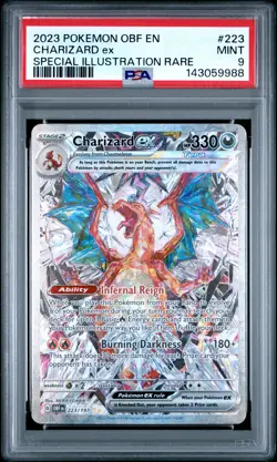2023 POKEMON OBF EN-OBSIDIAN FLAMES SPECIAL ILLUSTRATION RARE CHARIZARD EX PSA 9 - Image 1