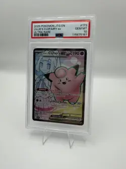 2025 POKEMON JTG EN-JOURNEY TOGETHER ULTRA RARE #173 LILLIE'S CLEFAIRY EX PSA 10 - Image 3