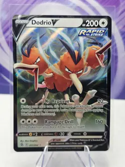 Pokemon Dodrio V 201/264 Fusion Strike Sword & Shield ULTRA RARE LP - Image 1