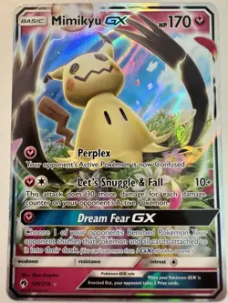 Mimikyu GX 149/214 Holo GX Rare Lost Thunder LP Pokemon - Image 1