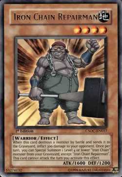 Iron Chain Repairman - Rare 1st Edition CSOC-EN017 - LP - YuGiOh - Image 1